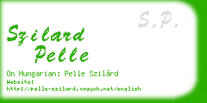 szilard pelle business card